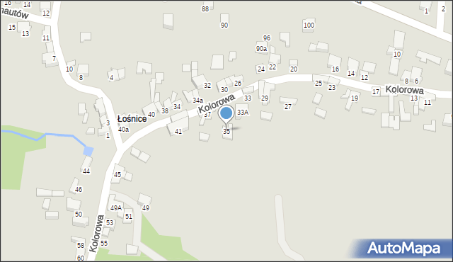 Zawiercie, Kolorowa, 35, mapa Zawiercie