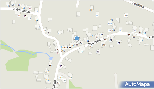 Zawiercie, Kolorowa, 38, mapa Zawiercie