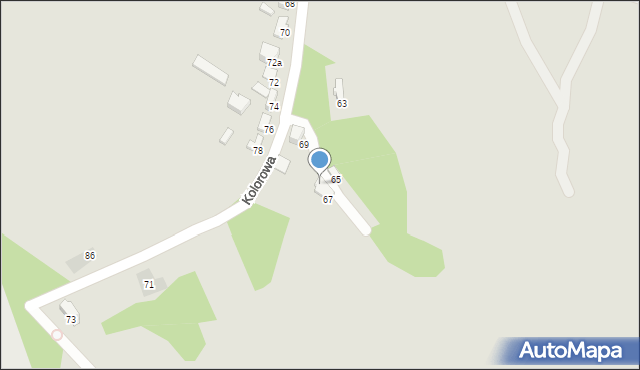 Zawiercie, Kolorowa, 67a, mapa Zawiercie