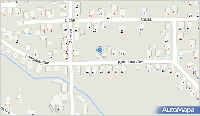 Zawiercie, Kombatantów, 29, mapa Zawiercie