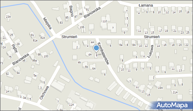 Zawiercie, Kombatantów, 4, mapa Zawiercie