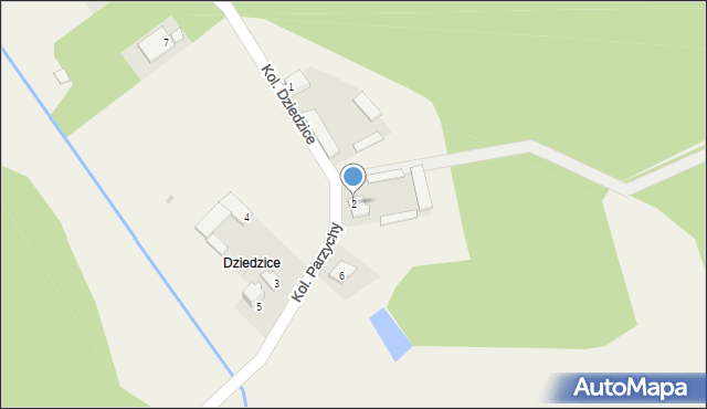 Zbójna, Kol. Dziedzice, 2, mapa Zbójna