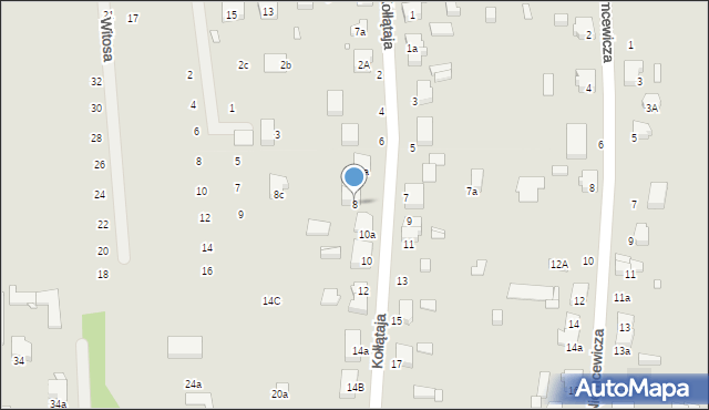 Zduńska Wola, Kołłątaja Hugo, 8, mapa Zduńska Wola