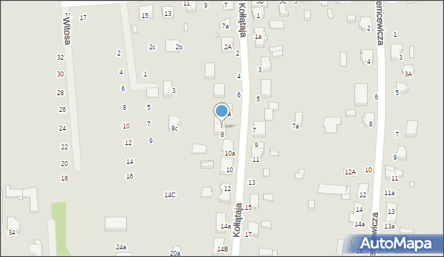 Zduńska Wola, Kołłątaja Hugo, 8a, mapa Zduńska Wola