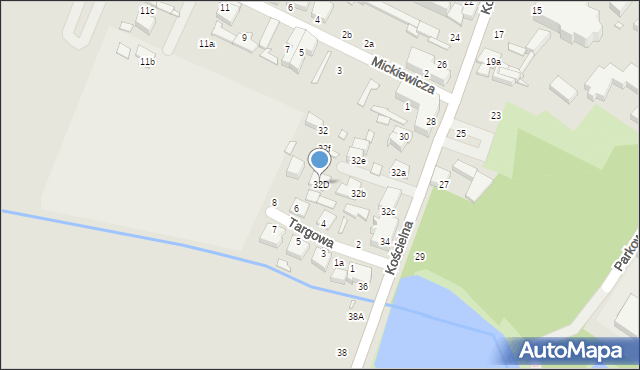 Zduńska Wola, Kościelna, 32D, mapa Zduńska Wola