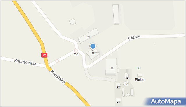 Żdżary, Konińska, 38, mapa Żdżary