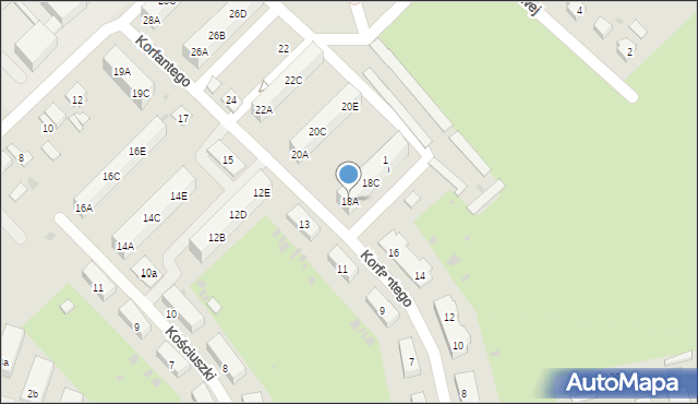 Zdzieszowice, Korfantego Wojciecha, 18A, mapa Zdzieszowice