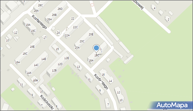 Zdzieszowice, Korfantego Wojciecha, 18C, mapa Zdzieszowice