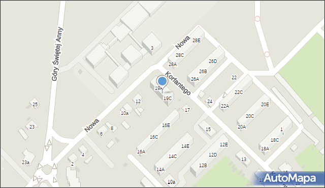 Zdzieszowice, Korfantego Wojciecha, 19B, mapa Zdzieszowice