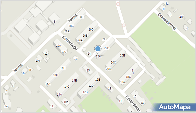 Zdzieszowice, Korfantego Wojciecha, 22A, mapa Zdzieszowice