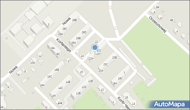 Zdzieszowice, Korfantego Wojciecha, 22B, mapa Zdzieszowice