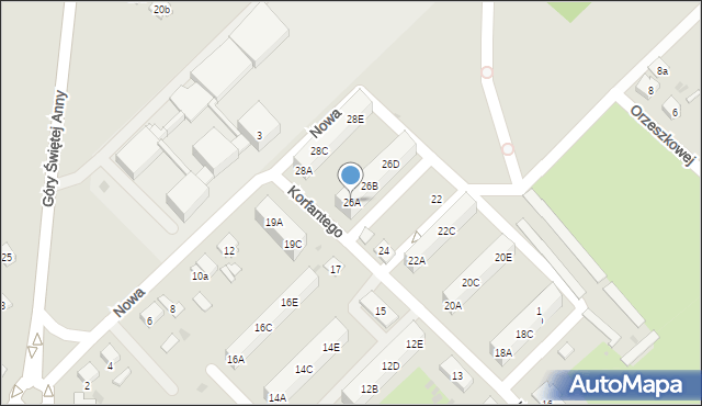 Zdzieszowice, Korfantego Wojciecha, 26A, mapa Zdzieszowice