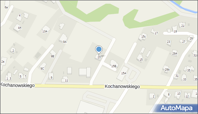 Zebrzydowice, Kochanowskiego Jana, 13, mapa Zebrzydowice