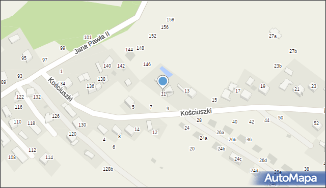 Zelków, Kościuszki Tadeusza, gen., 11, mapa Zelków