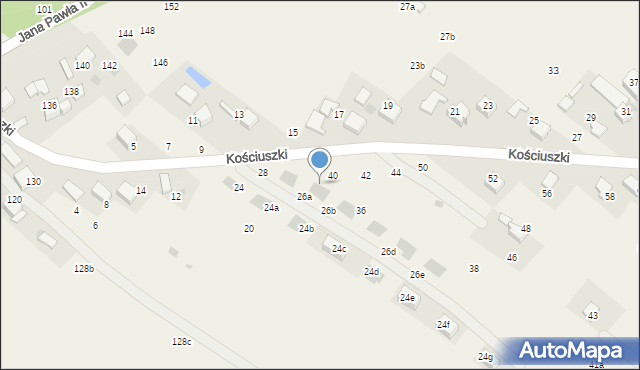 Zelków, Kościuszki Tadeusza, gen., 34, mapa Zelków