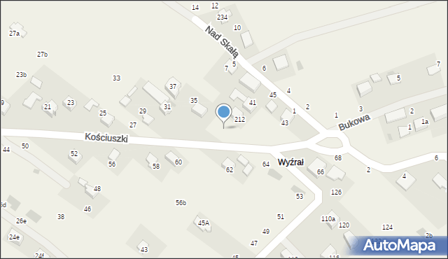 Zelków, Kościuszki Tadeusza, gen., 37, mapa Zelków