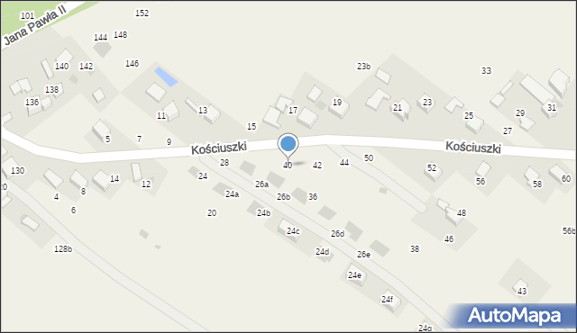 Zelków, Kościuszki Tadeusza, gen., 40, mapa Zelków