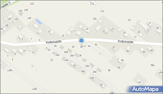 Zelków, Kościuszki Tadeusza, gen., 42, mapa Zelków