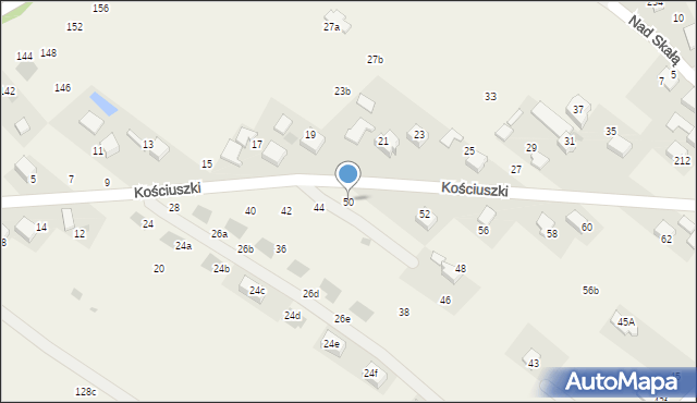 Zelków, Kościuszki Tadeusza, gen., 50, mapa Zelków