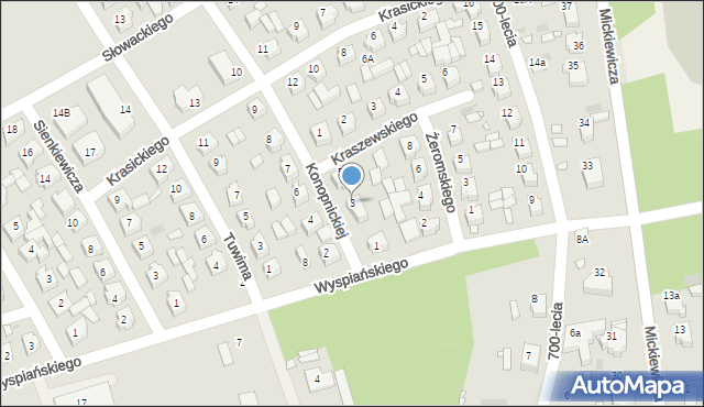 Żerków, Konopnickiej Marii, 3, mapa Żerków