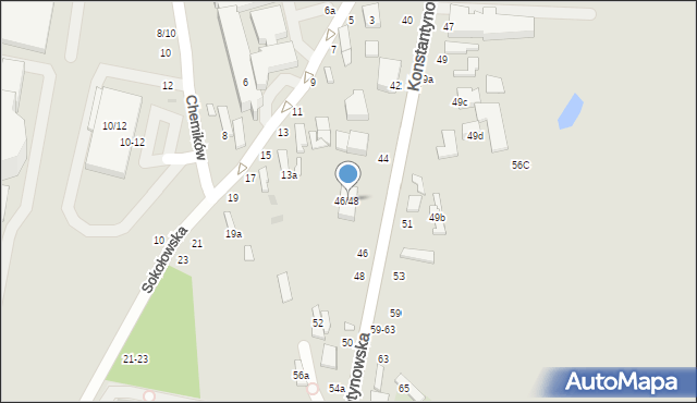 Zgierz, Konstantynowska, 46/48, mapa Zgierz