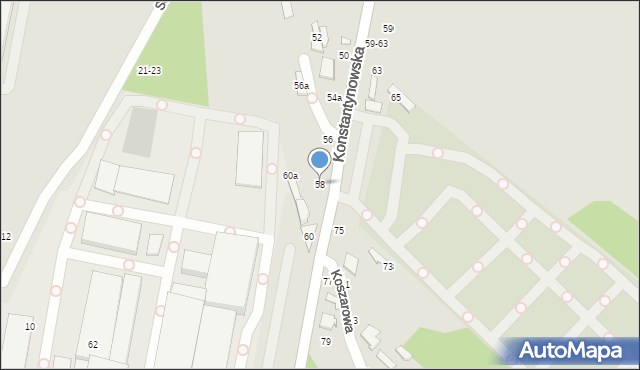 Zgierz, Konstantynowska, 58, mapa Zgierz