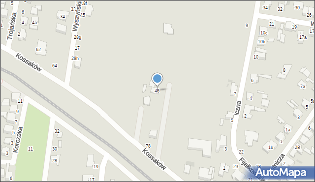 Zgierz, Kossaków Wojciecha i Juliusza, 46, mapa Zgierz