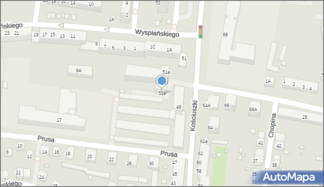 Zgorzelec, Kościuszki Tadeusza, gen., 51e, mapa Zgorzelec