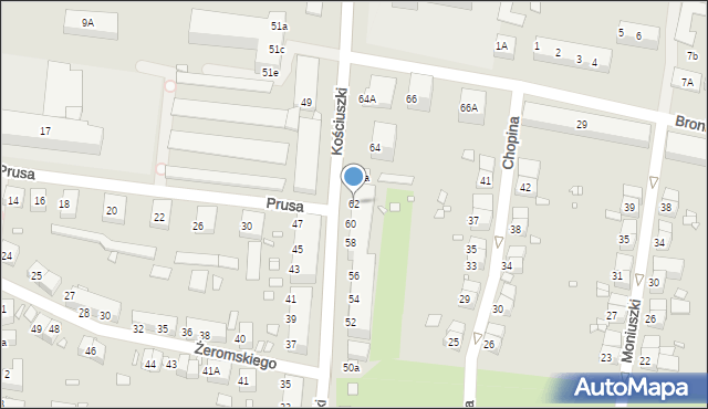 Zgorzelec, Kościuszki Tadeusza, gen., 62, mapa Zgorzelec