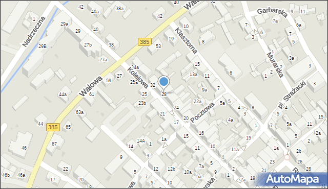 Ziębice, Kolejowa, 28, mapa Ziębice