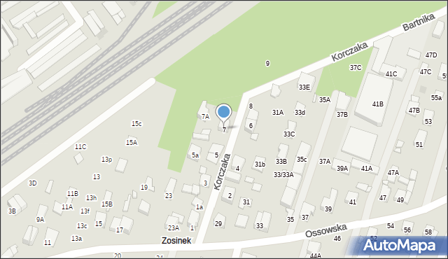 Zielonka, Korczaka Janusza, 7, mapa Zielonka