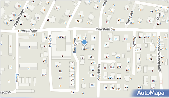 Zielonka, Kościuszki Tadeusza, gen., 14A, mapa Zielonka