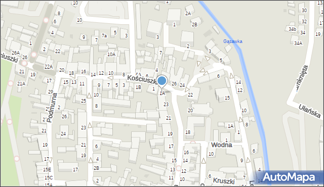 Żnin, Kościuszki Tadeusza, gen., 1A, mapa Żnin