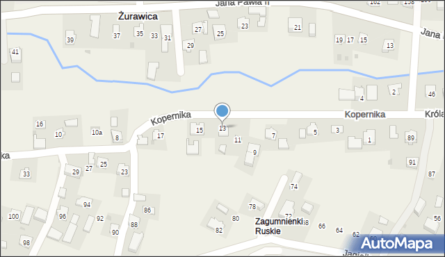 Żurawica, Kopernika Mikołaja, 13, mapa Żurawica