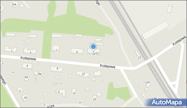 Zwierzyniec, Kolejowa, 11, mapa Zwierzyniec