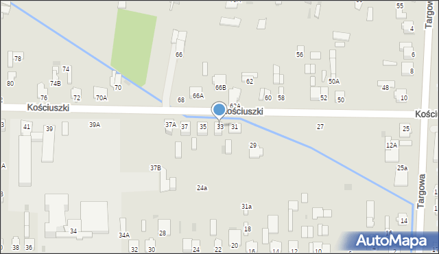 Zwoleń, Kościuszki Tadeusza, gen., 33, mapa Zwoleń