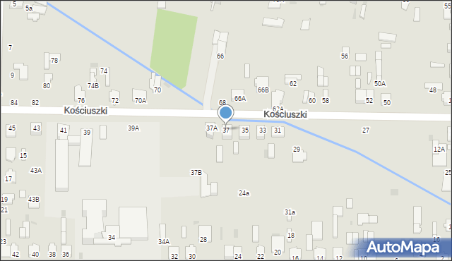 Zwoleń, Kościuszki Tadeusza, gen., 37, mapa Zwoleń