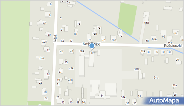 Zwoleń, Kościuszki Tadeusza, gen., 39, mapa Zwoleń