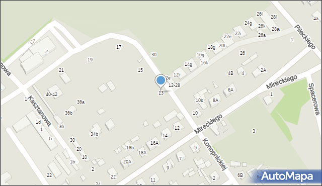 Żyrardów, Konopnickiej Marii, 13, mapa Żyrardów