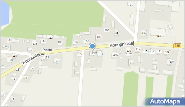 Żytno, Konopnickiej Marii, 125, mapa Żytno