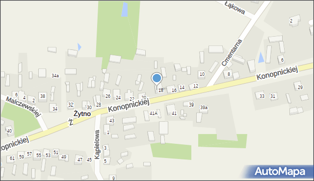 Żytno, Konopnickiej Marii, 18A, mapa Żytno