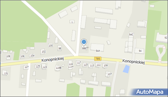 Żytno, Konopnickiej Marii, 94b, mapa Żytno