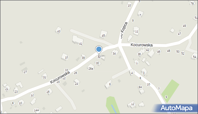 Żywiec, Kocurowska, 32, mapa Żywiec