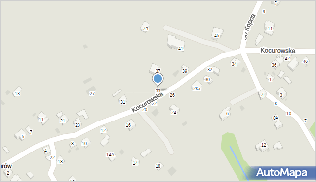 Żywiec, Kocurowska, 33, mapa Żywiec