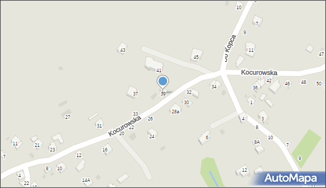 Żywiec, Kocurowska, 39, mapa Żywiec