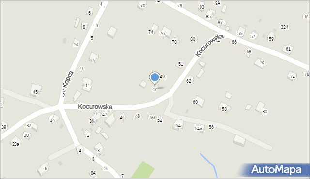 Żywiec, Kocurowska, 47, mapa Żywiec