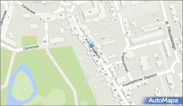 Żywiec, Komorowskich, 24, mapa Żywiec