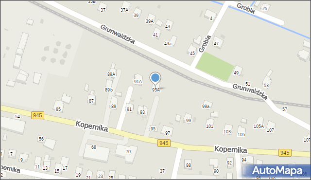 Żywiec, Kopernika Mikołaja, 93A, mapa Żywiec