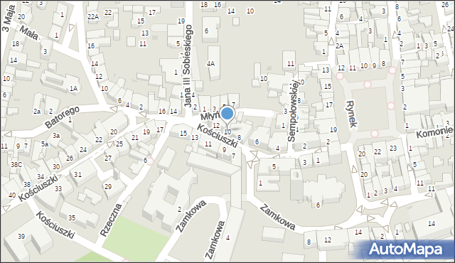 Żywiec, Kościuszki Tadeusza, gen., 10, mapa Żywiec