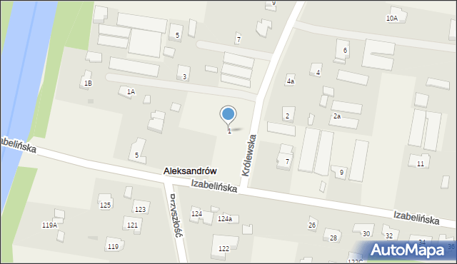 Aleksandrów, Królewska, 1, mapa Aleksandrów